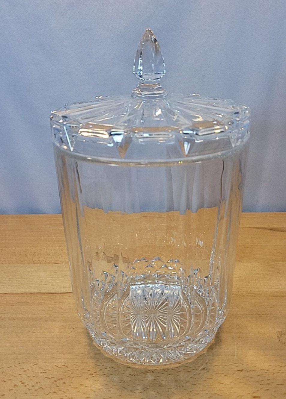 Vintage Ice Bucket By St George 24% Fine Lead Crystal W/ Lid Excellent